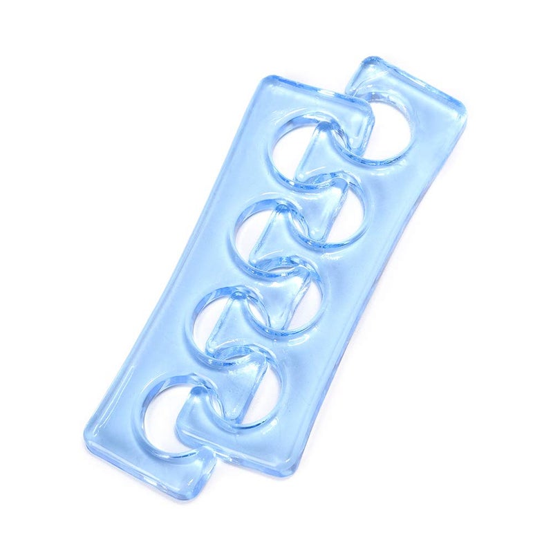 Rolabling Toe Separators Flexible Soft Silicone Finger Toe Spacers for Nail Polish Pedicure Tools (Blue) - Image 1
